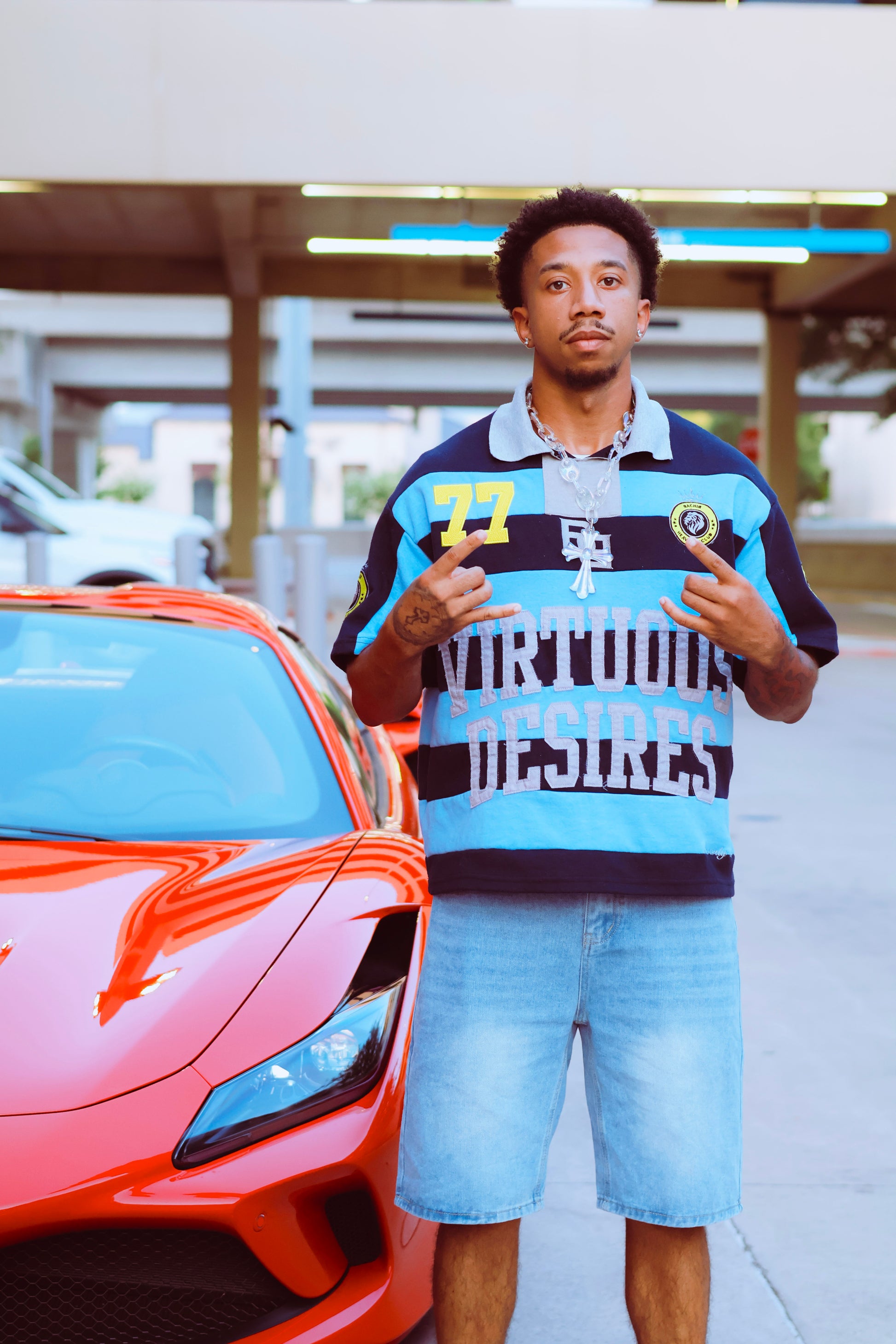 "HEAVENLY CLUB" Boxy Athletic Polo